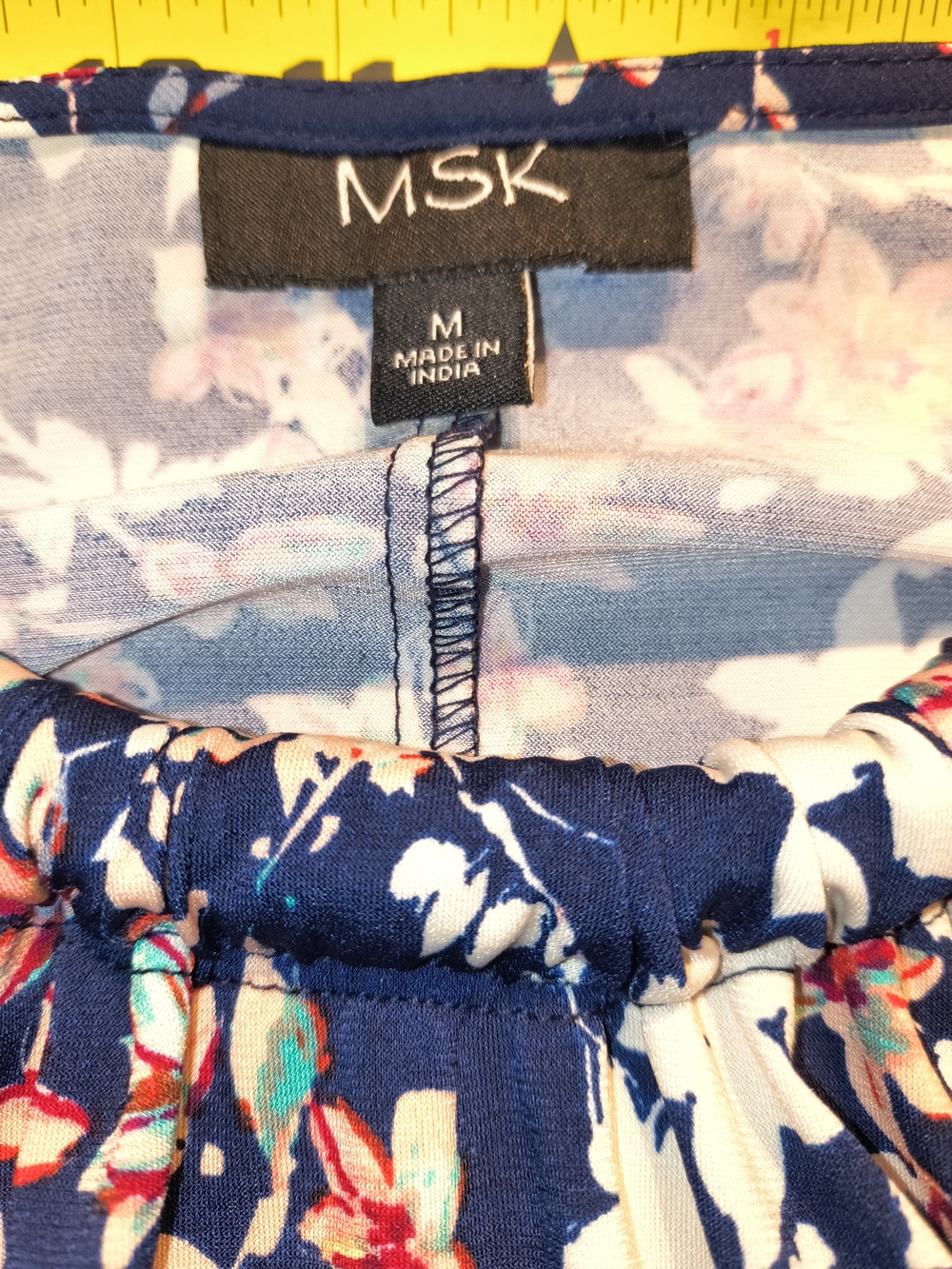 MSK Navy Floral Sleeveless Casual Dress - Picture 3 of 4